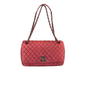 Iridescent Calfskin New Bubble Large Flap Bag