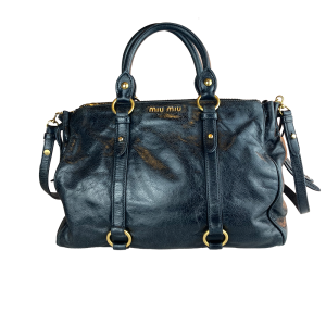 Vitello Shine Double Zip Satchel