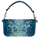 Locò Small Crystal Embroidered Montana Smoked Saphire