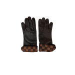 Lambskin Damier Ebène Mens Gloves