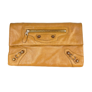 Kraft Brown Agneau 12 Envelope Clutch