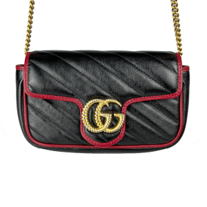 Vintage Effect Torchon GG Marmont Super Mini