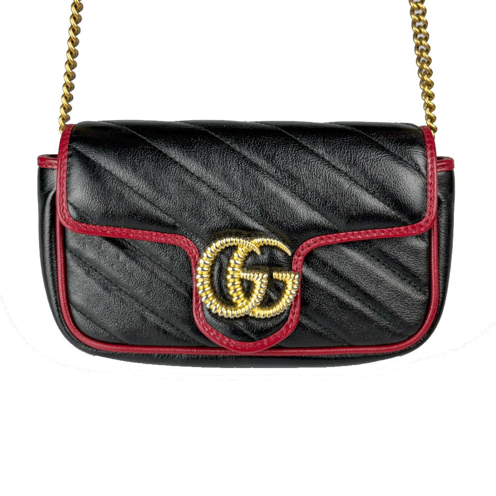 BOGU-000010 1 Vintage Effect Torchon GG Marmont Super Mini