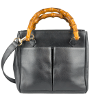Vintage Bamboo Handle Satchel