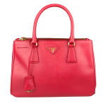 Small Saffiano Lux Double Zip Galleria Fuoco