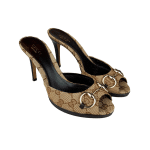 GG Canvas Horsebit Mules 35