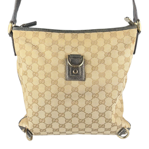 Canvas GG Monogram Pewter Abbey Messenger