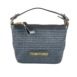 Mini Raffia-Effect Label Pouch