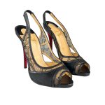 Marina Lace Slingback Peep Toe Pumps 36