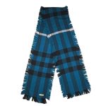Wool Half Mega Check Fringe Scarf