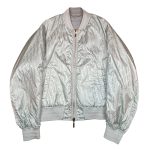 Reversible Silver Oblique Bomber Jacket 5