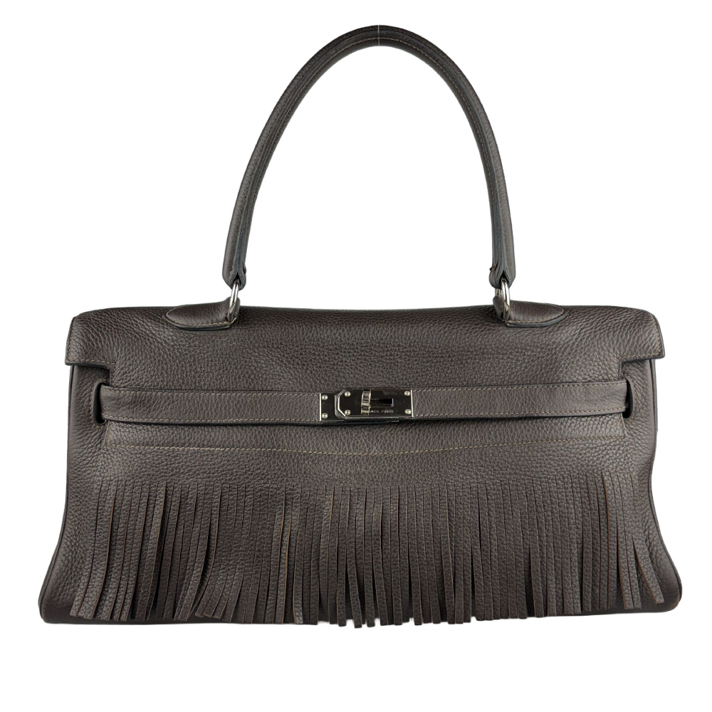 BOHE-000002 1 Taurillon Clemence Fringe Shoulder Kelly 42 Raisin