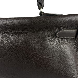 Taurillon Clemence Fringe Shoulder Kelly 42 Raisin