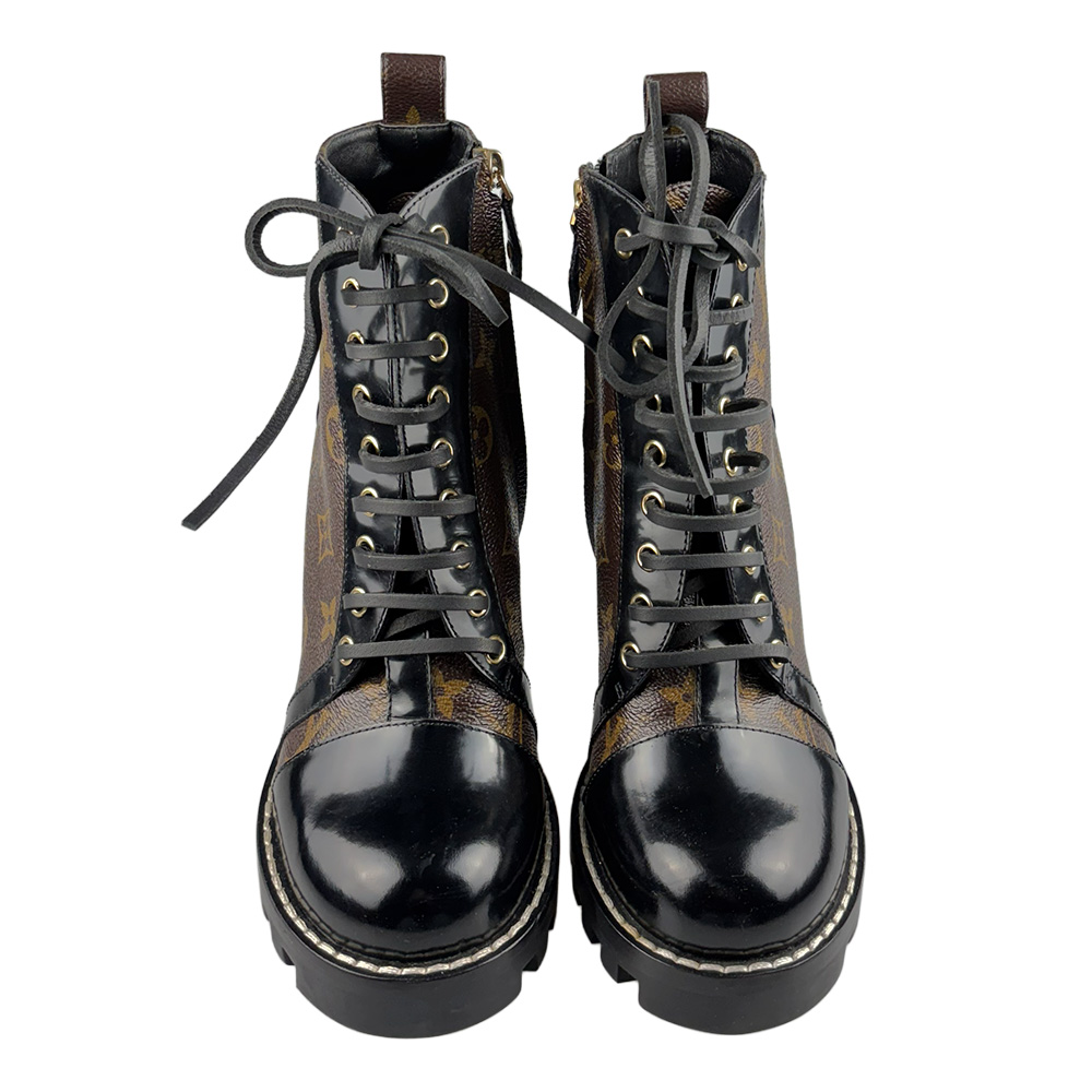 BTLV-000002 2 Monogram and Patent Calfskin Star Trail Boots 37
