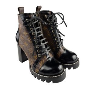 Monogram and Patent Calfskin Star Trail Boots 34