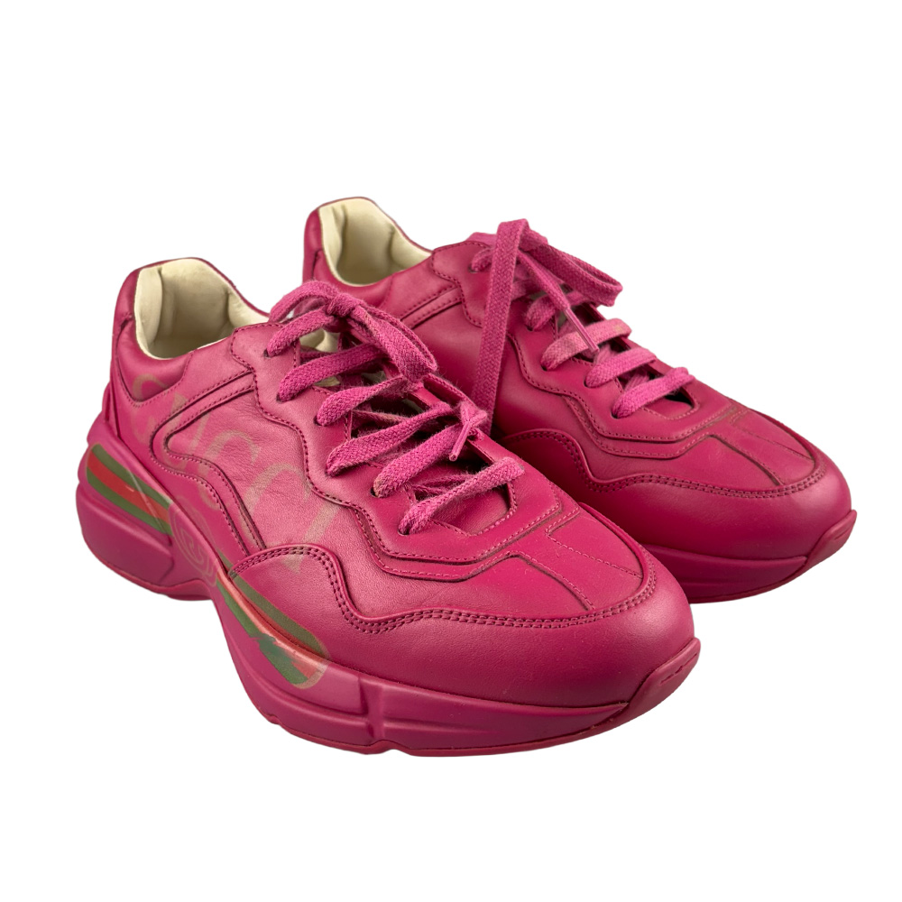 TEGU-000003 1 Calfskin Logo Rhyton Sneakers 35