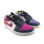 Air Jordan1 Low SE Mismatched Purple Magenta 37.5