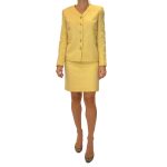 Vintage Yellow Tweed Suit 38