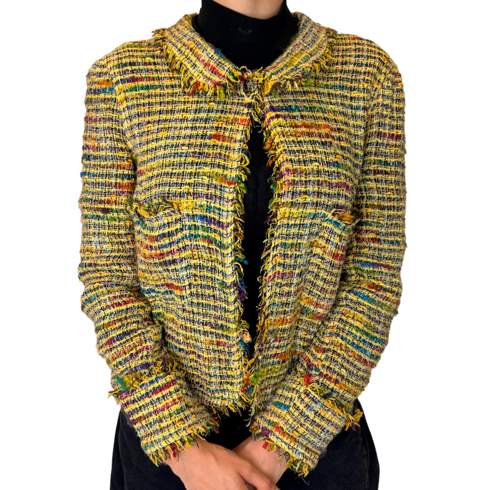 CSCH-000001 1 S/S 1998 Tweed Fantasy Blazer 38