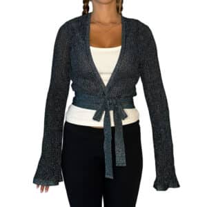 Cachecoeur Cropped Lurex Cardigan 38