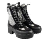 Monogram Denim Suede Laureate Boots 36