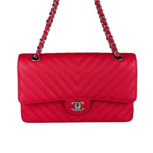 Medium Classic Double Flap Chevron Caviar