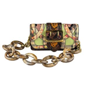 The Adwell Snakeskin Buckle Shoulder Bag