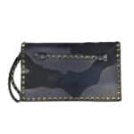 Camo Rockstud Wristlet Clutch