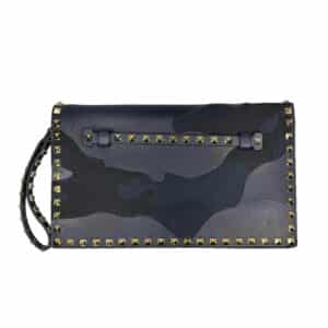 Camo Rockstud Wristlet Clutch