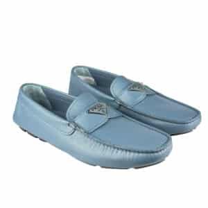 Saffiano Triangle-Logo Loafer 41,5
