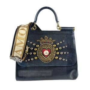 Limited Edition Lizard Embossed Sacro Cuore Medium Miss Sicily