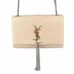 Crocodile Embossed Small Classic Kate Tassel
