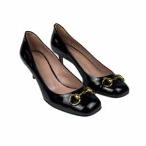 Horsebit Vernice Crystal Horsebit Pumps 35.5