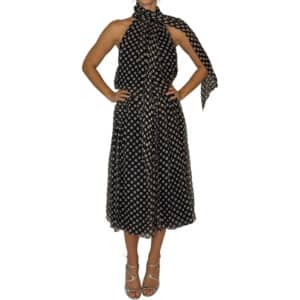 Polka Dot Silk Dress 42