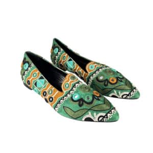 Embroidered Flat Loafers 38