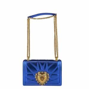 Metallic Nappa Quilted Medium Devotion Bag
