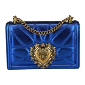 Metallic Nappa Quilted Medium Devotion Bag